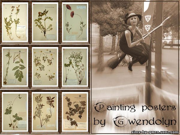 GW_painting posters_herbarium_9 items